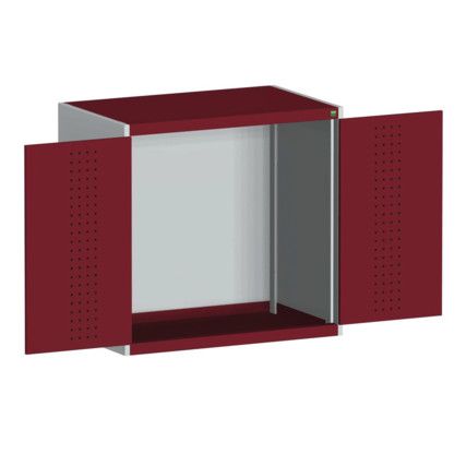 CUBIO SMLF-10610 CUPBOARD HOUSING WITH PERFO DOOR-LIGHT GREY/RED