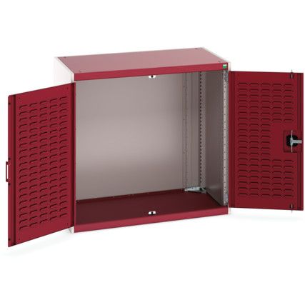 CUBIO SMLF-10610 CUPBOARD HOUSING WITH LOUVRE DOOR-LIGHT GREY/RED