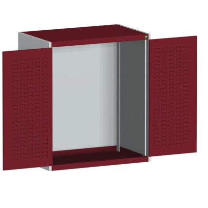 CUBIO SMLF-10612 CUPBOARD HOUSING WITH LOUVRE DOOR-LIGHT GREY/RED