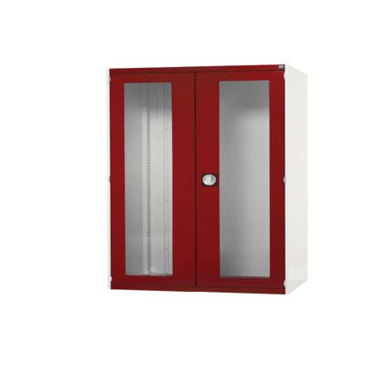 CUBIO SMLF-10612 CUPBOARD HOUSING WITH WINDOW DOOR-LIGHT GREY/RED