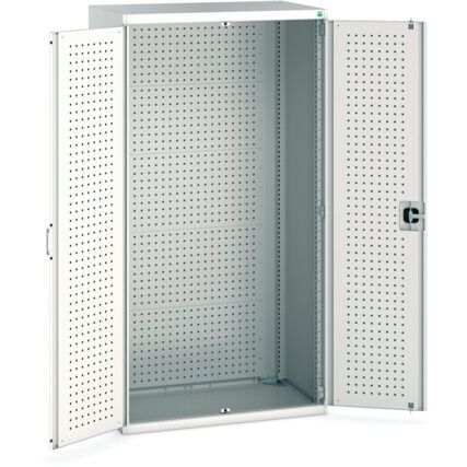 Cubio Storage Cabinet, 2 Doors, Light Grey, 2000 x 1050 x 650mm