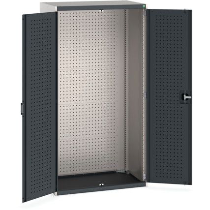 Cubio Storage Cabinet, 2 Doors, Anthracite Grey, 2000 x 1050 x 650mm