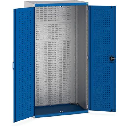 Cubio Storage Cabinet, 2 Doors, Blue, 2000 x 1050 x 650mm