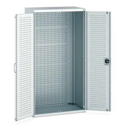 Cubio Storage Cabinet, 2 Doors, Light Grey, 2000 x 1050 x 650mm