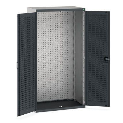 Cubio Storage Cabinet, 2 Doors, Anthracite Grey, 2000 x 1050 x 650mm