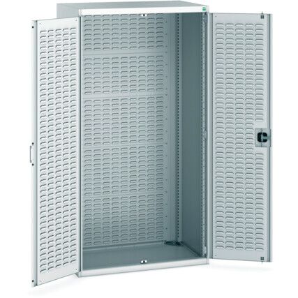 Cubio Storage Cabinet, 2 Doors, Light Grey, 2000 x 1050 x 650mm