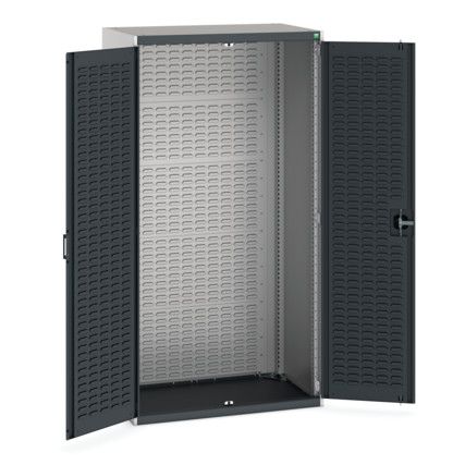 Cubio Storage Cabinet, 2 Doors, Anthracite Grey, 2000 x 1050 x 650mm