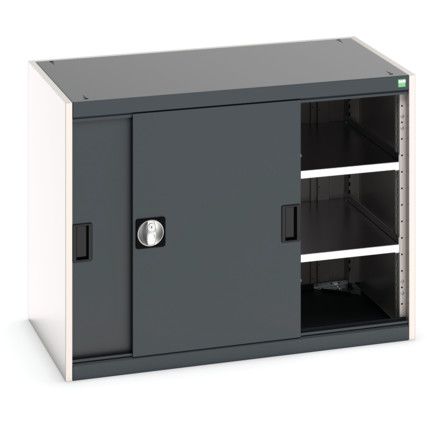 Cubio Storage Cabinet, Single Sliding Door, Anthracite Grey, 800 x 1050 x 650mm