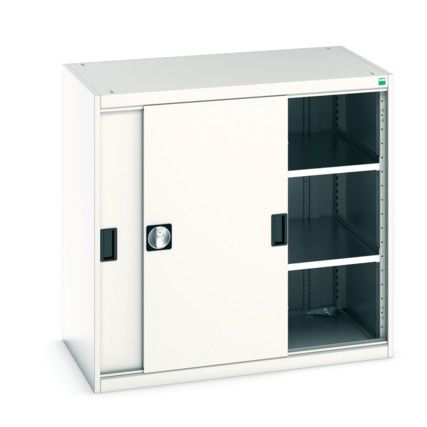 Cubio Storage Cabinet, Single Sliding Door, Light Grey, 1000 x 1050 x 650mm