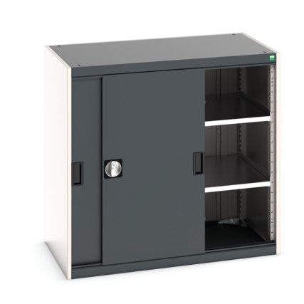 Cubio Storage Cabinet, Single Sliding Door, Anthracite Grey, 1000 x 1050 x 650mm