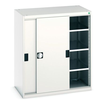 Cubio Storage Cabinet, Single Sliding Door, Light Grey, 1200 x 1050 x 650mm