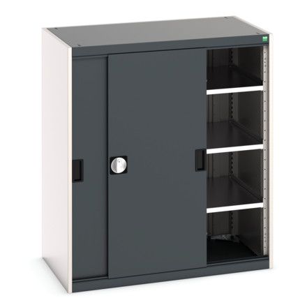 Cubio Storage Cabinet, Single Sliding Door, Anthracite Grey, 1200 x 1050 x 650mm