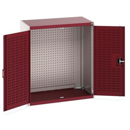 Cubio Storage Cabinet, 2 Doors, Red, 1200 x 1050 x 650mm