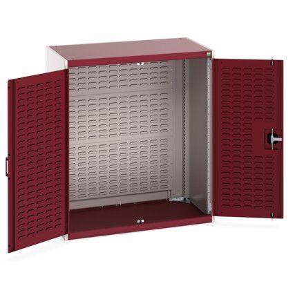 Cubio Storage Cabinet, 2 Doors, Red, 1200 x 1050 x 650mm