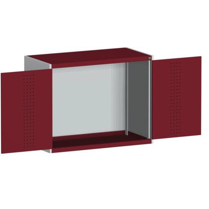 CUBIO SMLF-13610 CUPBOARD HOUSING WITH PERFO DOOR-LIGHT GREY/RED