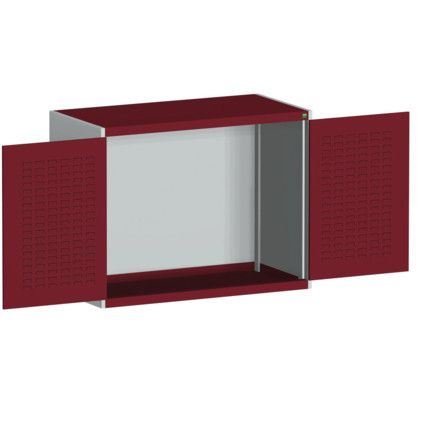 CUBIO SMLF-13610 CUPBOARD HOUSING WITH LOUVRE DOOR-LIGHT GREY/RED