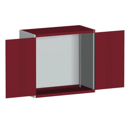 CUBIO SMLF-13612 CUPBOARD HOUSING WITH PERFO DOOR-LIGHT GREY/RED