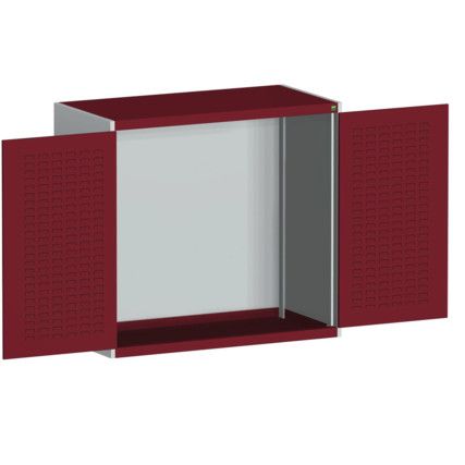 CUBIO SMLF-13612 CUPBOARD HOUSING WITH LOUVRE DOOR-LIGHT GREY/RED