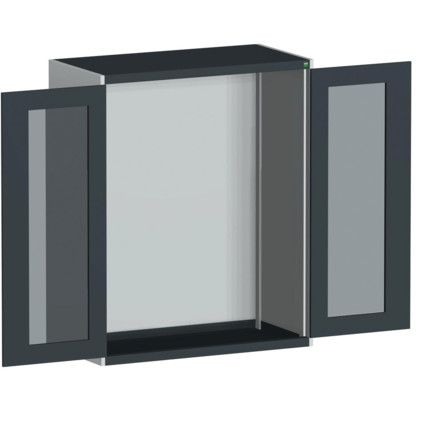 CUBIO SMLF-13616 CUPBOARD HOUSING WITH WINDOW DOOR-LIGHT/ANTH GREY