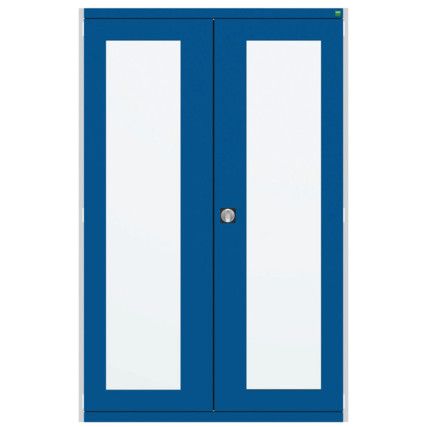 CUBIO SMLF-13620 CUPBOARD HOUSING WITH WINDOW DOOR-LIGHT GREY/BLUE