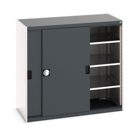 Cubio Storage Cabinet, Single Sliding Door, Anthracite Grey, 1300 x 1300 x 650mm