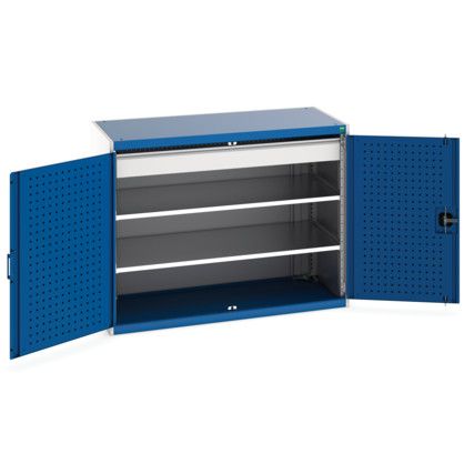 Cubio Storage Cabinet, 2 Doors, Blue, 1000 x 1300 x 650mm