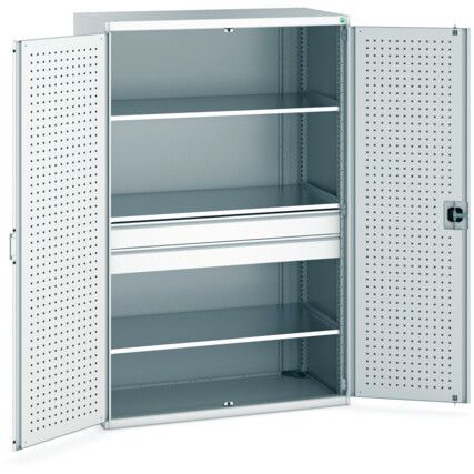 Cubio Storage Cabinet, 2 Doors, Blue, 2000 x 1300 x 650mm