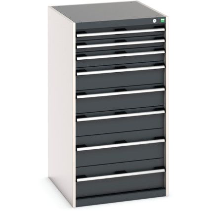 Cubio Drawer Cabinet, 8 Drawers, Anthracite Grey/Light Grey, 1200 x 650 x 750mm