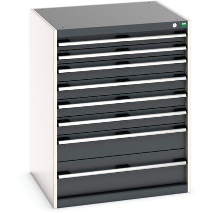 Cubio Drawer Cabinet, 8 Drawers, Anthracite Grey/Light Grey, 1000 x 800 x 750mm