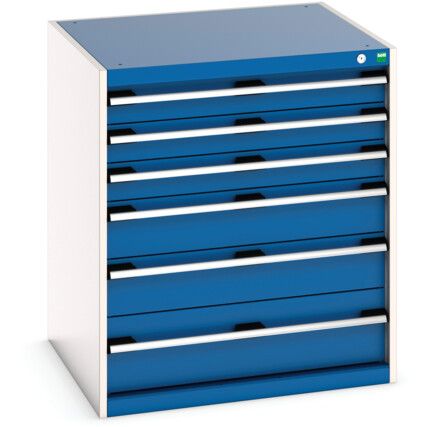 CUBIO SL-879-6 DRAWER CABINET-LIGHT GREY/BLUE