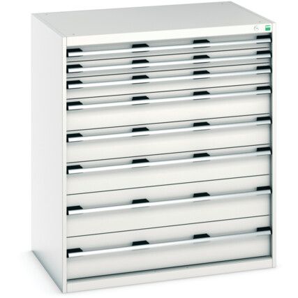 Cubio Drawer Cabinet, 8 Drawers, Light Grey, 1200 x 1050 x 750mm