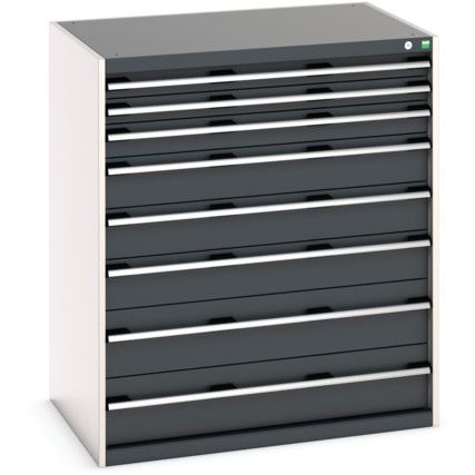 Cubio Drawer Cabinet, 8 Drawers, Anthracite Grey/Light Grey, 1200 x 1050 x 750mm