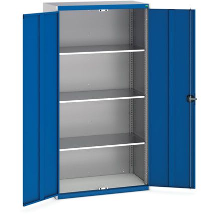 CUBIO STANDARD DUTY CUPBOARD 1050x525x2000 LIGHT GREY/BLUE