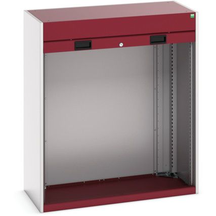 CUBIO SMLF-10612 CUPBOARD HOUSING WITH SHUTTER DOOR-LIGHT GREY/RED