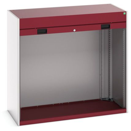 CUBIO SMLF-13612 CUPBOARD HOUSING WITH SHUTTER DOOR-LIGHT GREY/RED