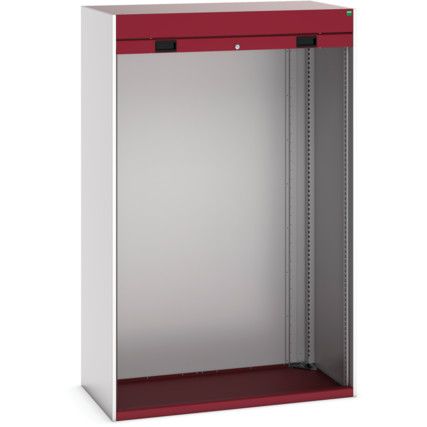 CUBIO SMLF-13620 CUPBOARD HOUSING WITH SHUTTER DOOR-LIGHT GREY/RED