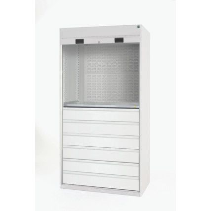 Cubio Storage Cabinet, 2 Doors, Light Grey, 2000 x 1300 x 1300mm