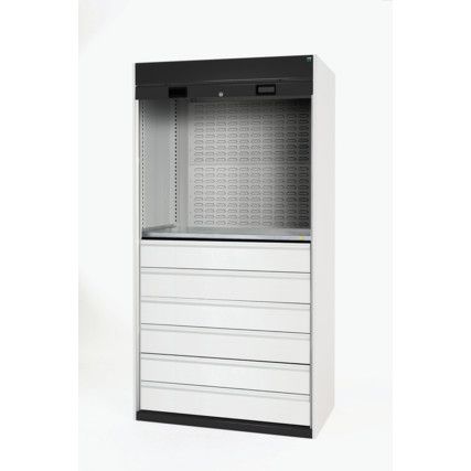 Cubio Storage Cabinet, 2 Doors, Anthracite Grey, 2000 x 1300 x 1300mm