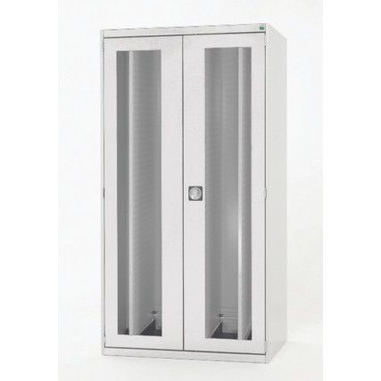 HEAVY DUTY SMV-10620-4.4 CUPBOARD W/ LOUVRE SLIDING PANELS L-GREY