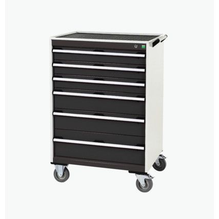 CUBIO SLR-86 MOBILE DRAWER CABINET W/ TOP TRAY, MAT