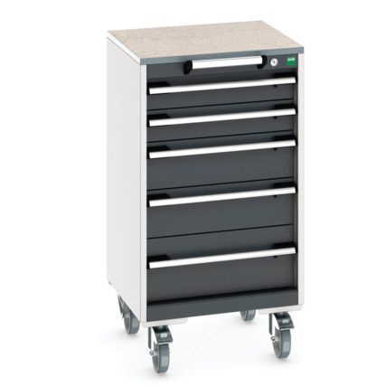 CUBIO MOBILE DRAWER CABINET 525x525x990 W/ 5 DRAWERS LINO WORKTOP