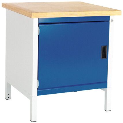 CUBIO STORAGE BENCH 778-1.2 WITH MPX WORKTOP-LIGHT GREY/BLUE