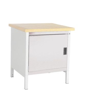 CUBIO STORAGE BENCH 778-1.2 WITH MPX WORKTOP-LIGHT GREY