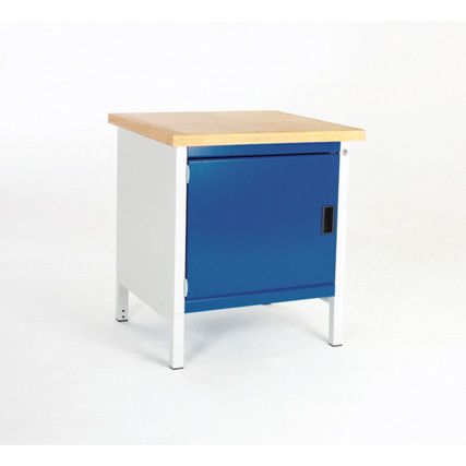 CUBIO STORAGE BENCH 778-3.2 WITH LINO WORKTOP-LIGHT GREY/BLUE