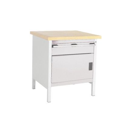 CUBIO STORAGE BENCH 778-1.3 WITH MPX WORKTOP-LIGHT GREY