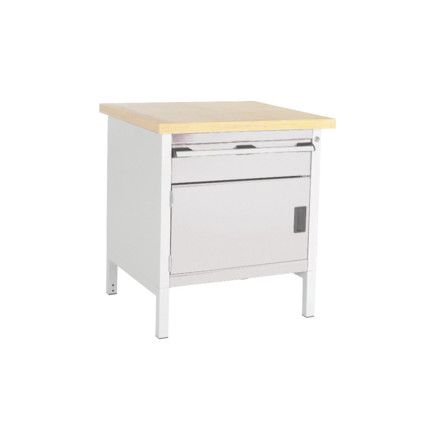 CUBIO STORAGE BENCH 778-3.3 WITH LINO WORKTOP-LIGHT GREY