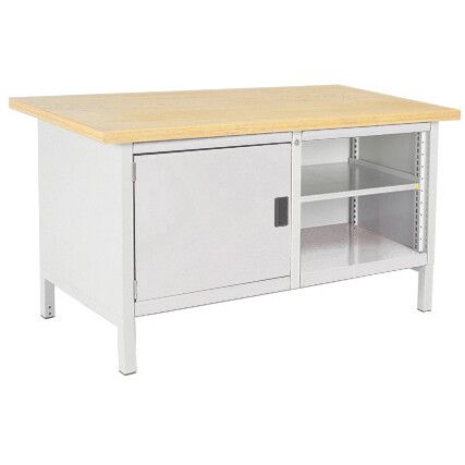 CUBIO STORAGE BENCH 1578-1.1 WITH MPX WORKTOP-LIGHT GREY