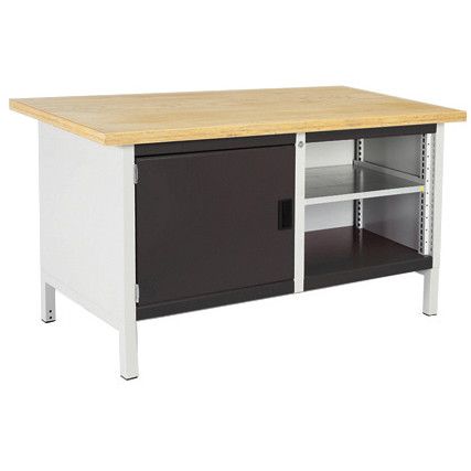 CUBIO STORAGE BENCH 1578-1.1 WITH MPX WORKTOP-LIGHT/ANTH GREY