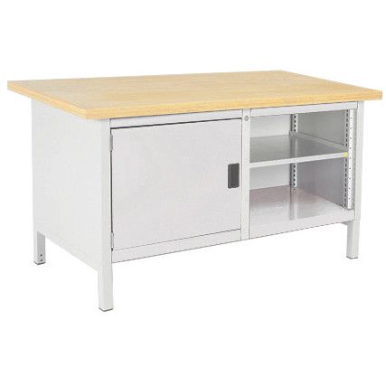 CUBIO STORAGE BENCH 1578-3.1 WITH LINO WORKTOP-LIGHT GREY