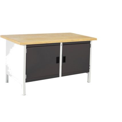 CUBIO STORAGE BENCH 1578-1.2 WITH MPX WORKTOP-LIGHT/ANTH GREY